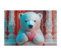 Puzzle 5000 Pieces Ours Blanc Adultes, Puzzle Mignon Adulte, Grand Puzzles Bois avec Boite Cadeau, Jeu de Concentration pour Adultes, 5000 Pieces Puzzles Décoration Murale Maison, Cadeau Femme, P-2