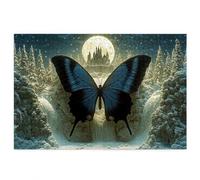 Puzzle 5000 Pieces Papillon Adultes, Puzzle Lune pour Adulte, Grand Puzzles Bois avec Boite Cadeau, Jeu de Concentration pour Adultes, 5000 Pieces Puzzles Décoration Murale Maison, Cadeau Femme, E-42