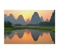 Puzzle 5000 Pieces Paysage Adultes, Puzzle Montagne Adulte, Grand Puzzles Bois avec Boite Cadeau, Jeu de Concentration pour Adultes, 5000 Pieces Puzzles Décoration Murale Maison, Cadeau Femme, G-16