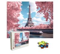 Puzzle 5000 Pièces Paysage Puzzle Adulte Grand 156.5 X 105.5 cm, Tour de Fer Puzzles Jeu éDucatif Défi, 5000 Pièces Jigsaw Puzzles Classiques pour Cadeau Femme Homme, Decoration Murale Maison, 8p-423