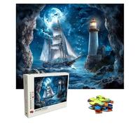 Puzzle 5000 Pièces Phare Puzzle Adulte Grand 156.5 X 105.5 cm, Bateau Puzzles Jeu éDucatif Défi, 5000 Pièces Jigsaw Puzzles Classiques pour Cadeau Femme et Homme, Decoration Murale Maison, 8p-66