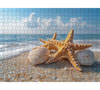 Puzzle 5000 Pieces - Plage étoile mer 156.5x105.5 cm Puzzles pour Adultes - Puzzle 5000 Pièces Adultes - avec Une Boîte d'emballage Exquise - Jeu d'Activités Familiales - Décoration Moderne s7h-115