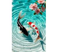 Puzzle 5000 Pièces pour Adultes 156x105cm - Poisson Fleurs Roses - avec Lettres et Poster de Référence - Activité Relaxation et Défi - Décoration Murale - Cadeau pour Hommes et Femmes