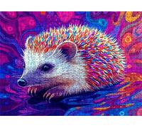 Puzzle 5000 Pièces pour Adultes, hérisson Mignon Puzzle Bois Difficile et Coloré, Grand Casse-Tête 156.5 x 105.5 cm, Jeu Anti-Stress avec Poster, Décor Murale Maison, Cadeau pour Femme w0-114