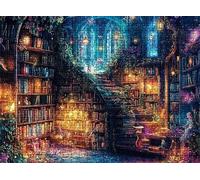Puzzle 5000 Pièces pour Adultes, rêve Librairie Puzzle Bois Difficile et Coloré, Grand Casse-Tête 156.5 x 105.5 cm, Jeu Anti-Stress avec Poster, Décor Murale Maison, Cadeau pour Femme w0-620
