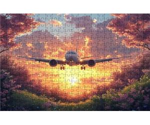 Puzzle 5000 Pieces, Puzzle Adultes 5000 Pièces Avion, Puzzles Classiques Bois 105 x 160 CM Fleur, Exquisite Papierboxverpackung, Tragbarer Netzbeutel Geeignet für Die ganze Familie Cadeau RXPT-3361