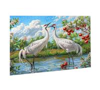 Puzzle 5000 Pièces Puzzle en Bois DIY Le Cygne Blanc Animal EU De l'art Décoration Cadeau Unique Décoration Maison, Puzzles Familial, Parfait Les Soirées de Jeu,Activité Familiale Parfaite K0F-152
