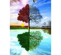 Puzzle 5000 pièces Réflexion de l'arbre Puzzle Game Floor Puzzle - Relaxation Puzzle Games - Thinking Sports Puzzle for Teens and Adults Gifts 156.5 × 105.5cm