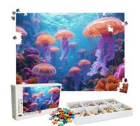Puzzle 5000 Pieces rêve méduse - Grand Puzzles Bois - Puzzle 5000 Pièces Adultes - Jeu D'Intelligence - Emballage Boîte - Découpe de Précision - Qualité Puzzles Coloré pour Décor D’intérieur W3H-97