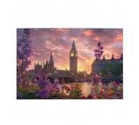 Puzzle 5000 Pieces Royaume-UNI Puzzle Fleur 5000 Pièces Grand Adultes Difficile Jigsaw en Bois avec Boîte Cadeau, DIY Challenge Impossible Créatif Jeu pour Adulte, Decoration Maison 105x156cm D-238