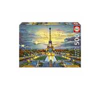 Puzzle 500p - Tour Eiffel et Champs de Mars Rouge