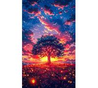 Puzzle 520 Pieces Adultes Arbre Lever Soleil 52 x 38 cm Puzzle Adulte Jeu éducatif défi Jouet Puzzle Impossible 520 Pièces Puzzles