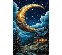 Puzzle 520 Pièces Adultes, Chalet Lune, 52x38 cm Jeux Educatifs Favorisant la Concentration Jeu de Création et Logique Cadeau Garcon et Fille, Puzzle 520 Pieces