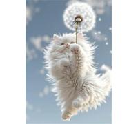 Puzzle 520 Pièces Adultes Chat Fleur Puzzles Classique Divertissement Créatif Jouets de Jeu Stimulants Puzzle 520 Pieces 52x38 cm