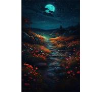Puzzle 520 Pièces Adultes, Chemin Fleur Lune, 52x38 cm Jeux Educatifs Favorisant la Concentration Jeu de Création et Logique Cadeau Garcon et Fille, Puzzle 520 Pieces