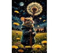 Puzzle 520 Pièces Adultes, Hamster Fleur Lune, 52x38 cm Jeux Educatifs Favorisant la Concentration Jeu de Création et Logique Cadeau Garcon et Fille, Puzzle 520 Pieces