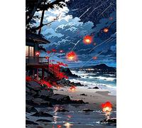 Puzzle 520 Pieces Adultes Paysage Bord Mer Fleuri 52 x 38 cm Puzzle Adulte Jeu éducatif défi Jouet Puzzle Impossible 520 Pièces Puzzles