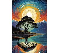 Puzzle 520 Pièces Adultes, Paysage Lac Tree, 52x38 cm Jeux Educatifs Favorisant la Concentration Jeu de Création et Logique Cadeau Garcon et Fille, Puzzle 520 Pieces