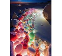 Puzzle 520 Pièces Adultes Pierres Plage Puzzles Classique Divertissement Créatif Jouets de Jeu Stimulants Puzzle 520 Pieces 52x38 cm