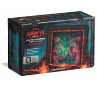 CLEMENTONI - Stranger Things - Puzzle Cadre Lumineux Le Monde à l’Envers - 520 pièces - Effets Visuels LED - 3 Images Révélées dans le Noir - Dès 14 Ans - The Morphing Collection