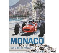 Puzzle 520 pièces Grand Prix de Monaco 1966, Cadeaux de Noël, Puzzle en Bois pour Adultes et Adolescents, Jouets éducatifs et éducatifs, 520 pièces (52 x 38 cm)