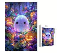 Puzzle 520 Pièces - Halloween & Rêve - Puzzle en Bois Durable avec Lettres au Dos - Jeu sans Poussière avec Affiche - Modèle pour Collectionneurs et 14 Ans et Plus (52 x 38 cm) P3#832