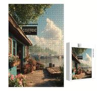 Puzzle 520 Pièces - Océan & Jetée - Puzzle en Bois Durable avec Lettres au Dos - Jeu sans Poussière avec Affiche - Modèle pour Collectionneurs et 14 Ans et Plus (52 x 38 cm) P3#1060