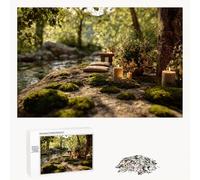 Puzzle 520 Pièces - Paysage & Vert - Puzzle en Bois Durable avec Lettres au Dos - Jeu sans Poussière avec Affiche - Modèle pour Collectionneurs et 14 Ans et Plus (52 x 38 cm) P3#519