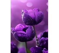Puzzle 520 Pièces pour Adultes Tulipe Violette 52 x 38 cm Puzzles Classiques Jeux éducatif Défi Jouets Puzzle Difficile et Stimulant - Parfait pour Les Amateurs de Puzzles520