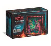 CLEMENTONI - Stranger Things - Puzzle Cadre Lumineux Le Monde à l’Envers - 520 pièces - Effets Visuels LED - 3 Images Révélées dans Le Noir - Dès 14 Ans - The Morphing Collection