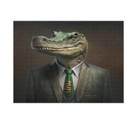 Puzzle 52x38cm/1000pcs Business Crocodile The Ultimate Entrepreneur Puzzles pour Adultes, Jouets, Décoration Murale, Cadeaux pour Femmes, Cadeaux Uniques pour Un Anniversaire Et Noël 52x38cm/1000pcs