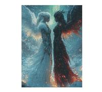 Puzzle 52x38cm/1000pcs pour Adolescentes Angel Vs Demon Puzzles pour Adolescentes - Jeux Relaxants pour Toute La Famille - Anniversaire, Noël 52x38cm/1000pcs