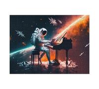 Puzzle 52x38cm/1000pcs pour Adolescentes Astronaut Playing Piano in Space -1 Jeux De Puzzle Relaxants, Amusants Et Humoristiques, Difficiles Et Stimulants 52x38cm/1000pcs