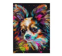 Puzzle 52x38cm/1000pcs pour Adolescentes Colorful Abstract Dog Art Print-69 Puzzles pour Adultes Jeu Manuel Cadeaux pour Femmes pour Anniversaire, Noël 52x38cm/1000pcs