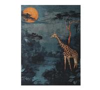 Puzzle 52x38cm/1000pcs pour Adolescentes Giraffe Under A Full Moon Puzzles pour Adolescentes - Jeux Relaxants pour Toute La Famille - Anniversaire, Noël 52x38cm/1000pcs