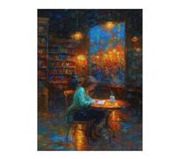 Puzzle 52x38cm/1000pcs pour Adolescentes Quiet Words - Writing Moments in Expressive Impressionism Puzzles pour Adolescentes Jeux Relaxants Décoration Parfaite Cadeaux Anti-Stress 52x38cm/1000pcs