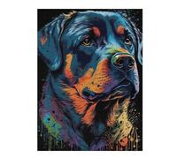 Puzzle 52x38cm/1000pcs pour Adolescentes Rottweiler Style 2 Puzzles pour Adolescentes - Jeux Relaxants pour Toute La Famille - Anniversaire, Noël 52x38cm/1000pcs