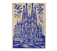 Puzzle 52x38cm/1000pcs pour Adolescentes Sagrada Familia, Barcelona, Spain, Illustration Puzzles pour Adultes Jeu Manuel Cadeaux pour Femmes pour Anniversaire, Noël 52x38cm/1000pcs