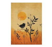 Puzzle 52x38cm/1000pcs pour Adolescentes Silhouette Bird Sunset Puzzles pour Adolescentes - Jeux Relaxants pour Toute La Famille - Anniversaire, Noël 52x38cm/1000pcs