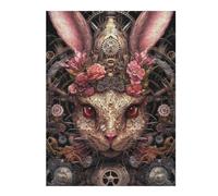 Puzzle 52x38cm/1000pcs pour Adolescentes Steampunk Rabbit Art Print Jeux De Puzzle Relaxants, Amusants Et Humoristiques, Difficiles Et Stimulants 52x38cm/1000pcs