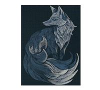 Puzzle 52x38cm/1000pcs pour Adolescentes Stylized Fox Illustration Puzzles pour Adolescentes - Jeux Relaxants pour Toute La Famille - Anniversaire, Noël 52x38cm/1000pcs