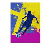 Puzzle 52x38cm/1000pcs pour Adolescentes Sweden Soccer Player Silhouette Puzzles pour Adolescentes - Jeux Relaxants pour Toute La Famille - Anniversaire, Noël 52x38cm/1000pcs