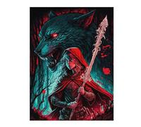 Puzzle 52x38cm/1000pcs pour Adolescentes Wolf and Red Cloak Jeux De Puzzle Relaxants, Amusants Et Humoristiques, Difficiles Et Stimulants 52x38cm/1000pcs
