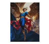 Puzzle 52x38cm/1000pcs pour Adolescents Angel Michael with Sword and Golden Wings Casse-têtes pour Adultes Jeux De Détente Analyse Et Logique Difficile Et Stimulant 52x38cm/1000pcs