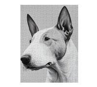 Puzzle 52x38cm/1000pcs pour Adolescents Artistic Bull Terrier Portrait Casse-tête pour Adultes, Jeu De Réflexion, Décoration Murale, Idéal comme Cadeau 52x38cm/1000pcs