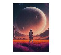 Puzzle 52x38cm/1000pcs pour Adolescents Astronaut on Alien Planet -14 Puzzles pour Adolescents Jouets Anti-Stress Une Œuvre d'art pour Un Anniversaire, Noël 52x38cm/1000pcs