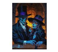 Puzzle 52x38cm/1000pcs pour Adolescents Baron Samedi and Maman Brigitte in Gothic Setting Puzzles pour Adultes Jeu Manuel Cadeau d'anniversaire Idéal pour Toute La Famille 52x38cm/1000pcs