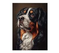 Puzzle 52x38cm/1000pcs pour Adolescents Bernese Mountain Dog Portrait Casse-têtes pour Adultes, Jeu De Réflexion, Anti-Stress, Cadeaux d'anniversaire Et Cadeaux Uniques 52x38cm/1000pcs