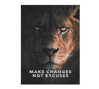 Puzzle 52x38cm/1000pcs pour Adolescents Bold Change, Not Excuses Casse-tête pour Adultes, Jeu De Réflexion, Décoration Murale, Idéal comme Cadeau 52x38cm/1000pcs