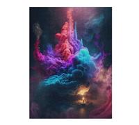 Puzzle 52x38cm/1000pcs pour Adolescents Colorful Clouds in Space Puzzle pour Adultes Jeu Familial Décoration Murale Aide À Exercer Le Cerveau 52x38cm/1000pcs